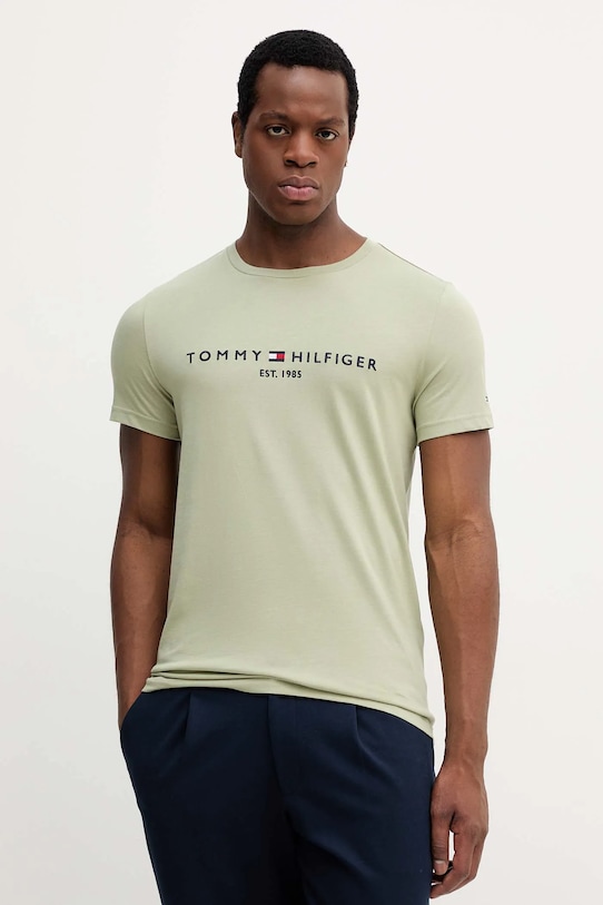 

Хлопковая футболка Tommy Hilfiger, зеленый