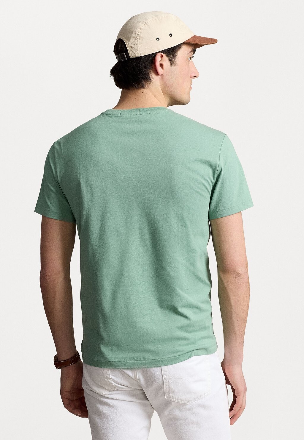 

Футболка с принтом CLASSIC FIT PLAID LOGO JERSEY T-SHIRT Ralph Lauren, мята