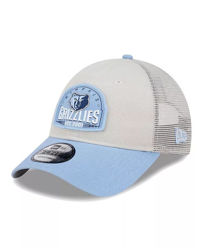 

Мужская регулируемая кепка Trucker 9Forty цвета хаки/голубого цвета с нашивкой Memphis Grizzlies Throwback New Era