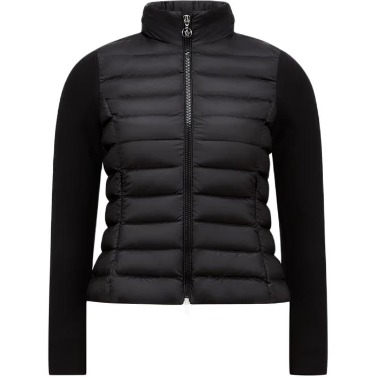

Moncler Стеганый кардиган на молнии с логотипом, Black