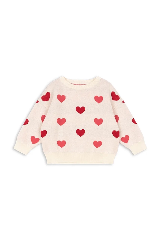 

Детский хлопковый свитер LAPIS KNIT SWEATER GOTS Konges Sløjd, бежевый