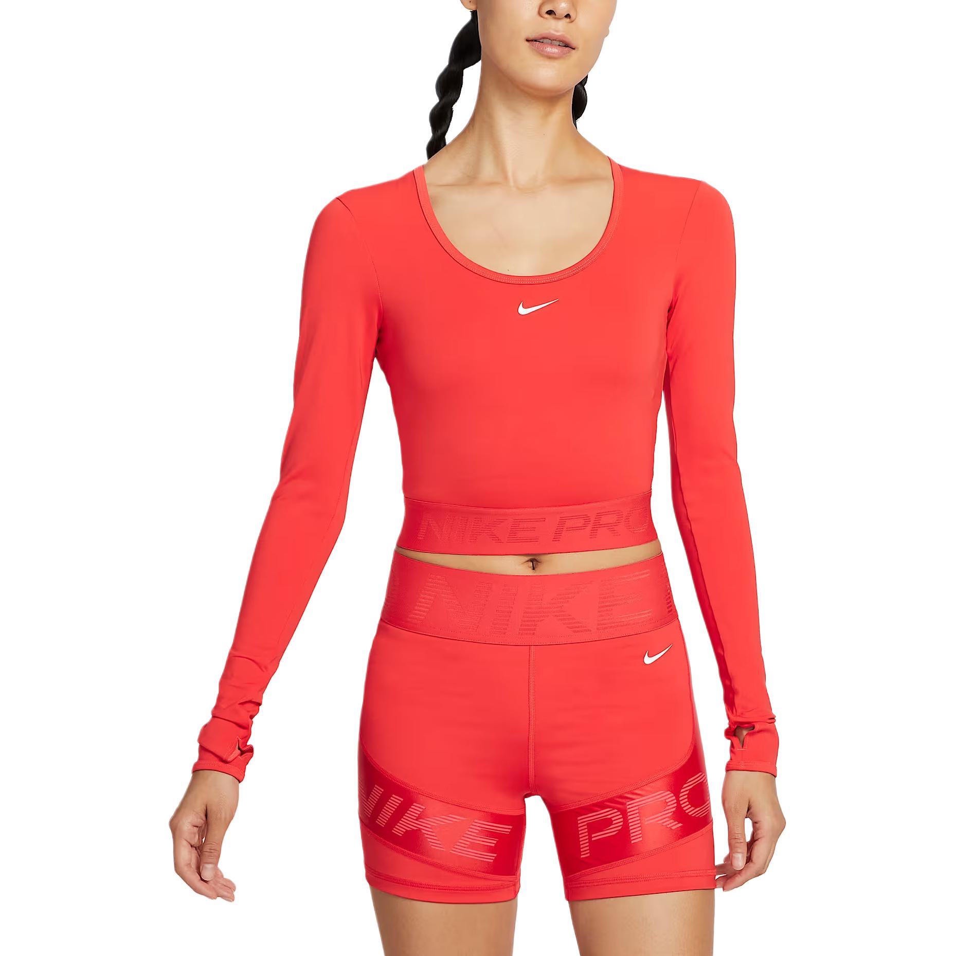 

Футболка Dri Fit обычного кроя женская Nike, светло-красный/белый