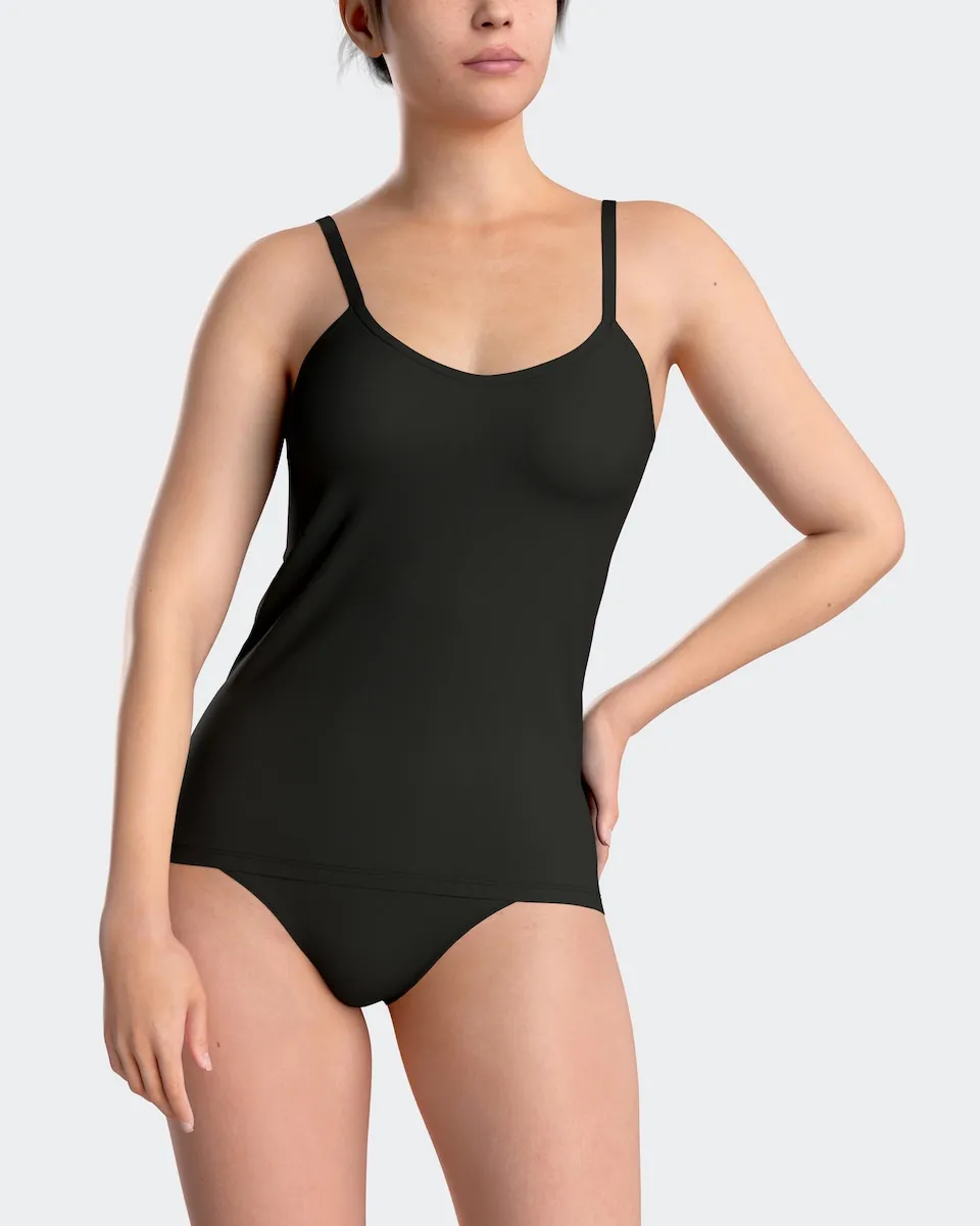 

Женская майка на бретельках из модала Impetus, черный