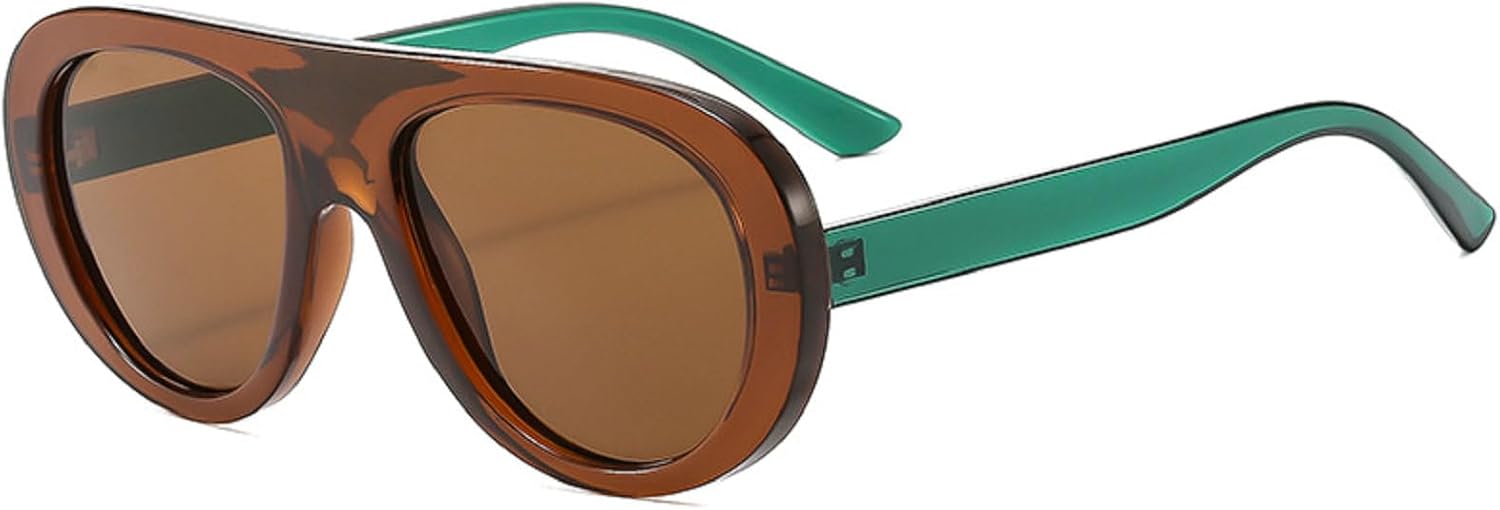 

Популярные модные женские солнцезащитные очки-пилот с леопардовым принтом и зелеными линзами, ретро-очки с широкими дужками, мужские модные солнцезащитные очки в стиле панк с градиентным переходом цвета 1164 Melrose, C4