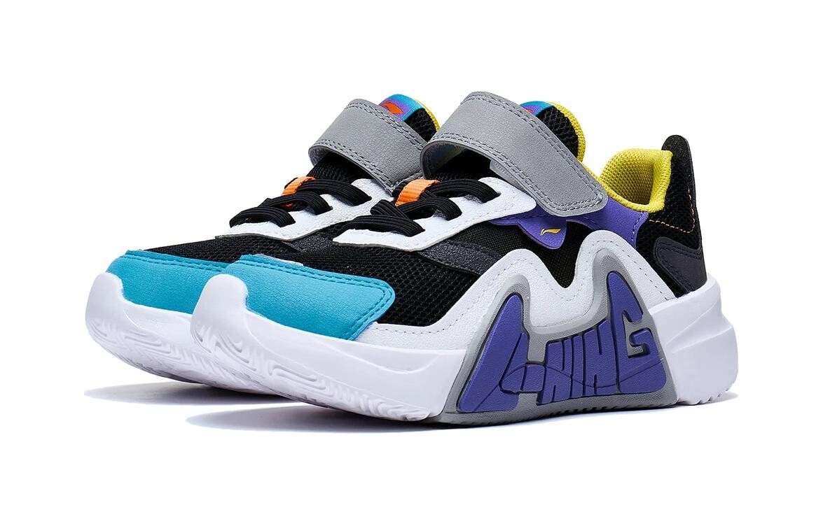 Кроссовки LINING YOUNG Kids Lifestyle Shoes PS Low-top Black/white/purple — фото 3