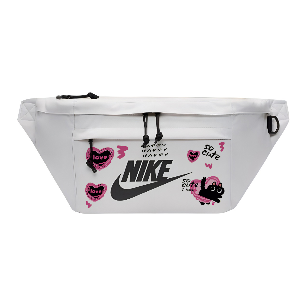 

Nike Одноплечевая набедренная сумка через плечо унисекс белая, Heart Cat