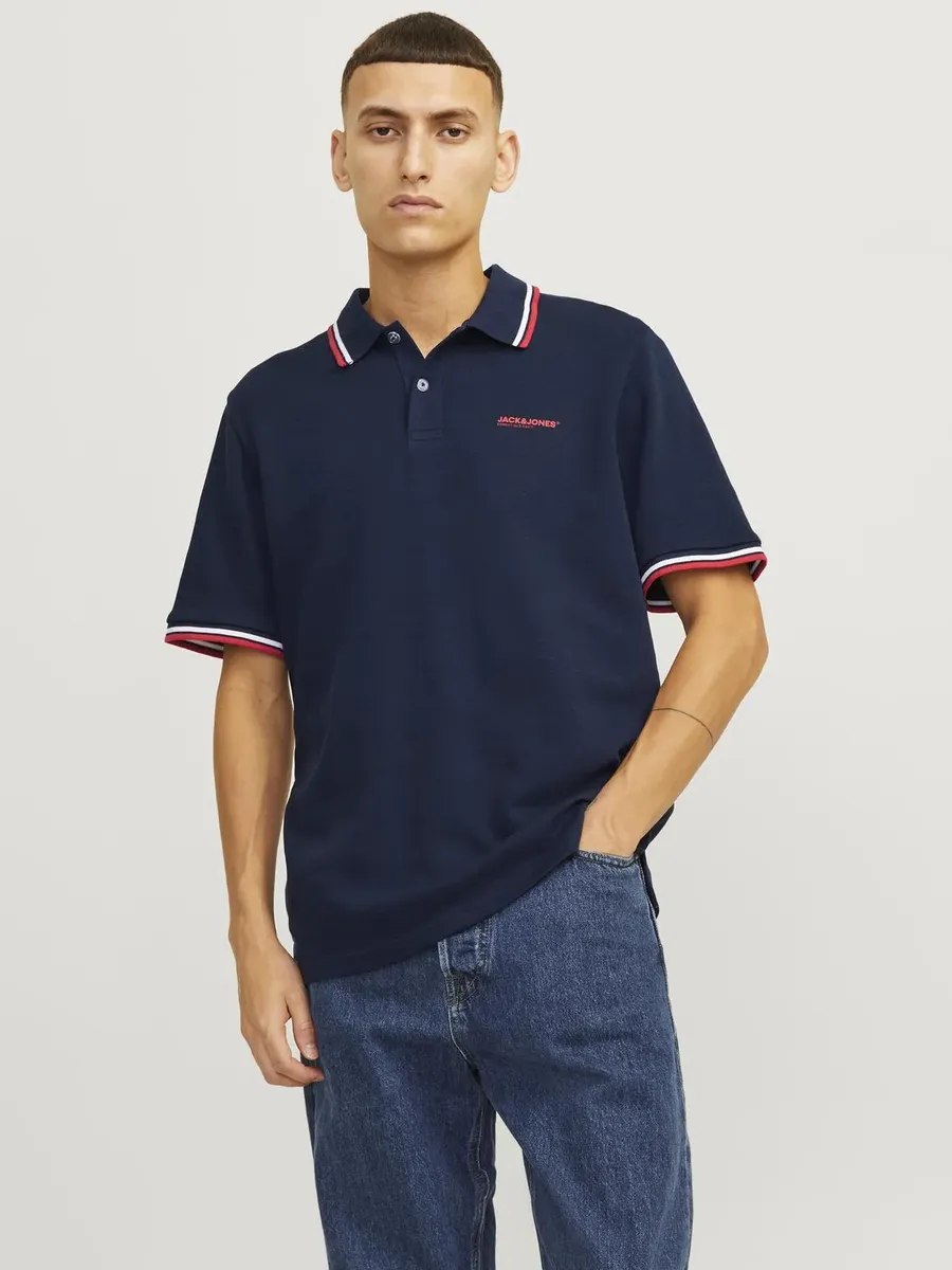

Рубашка-поло Jack & Jones "JJCAMPA POLO SS", синий