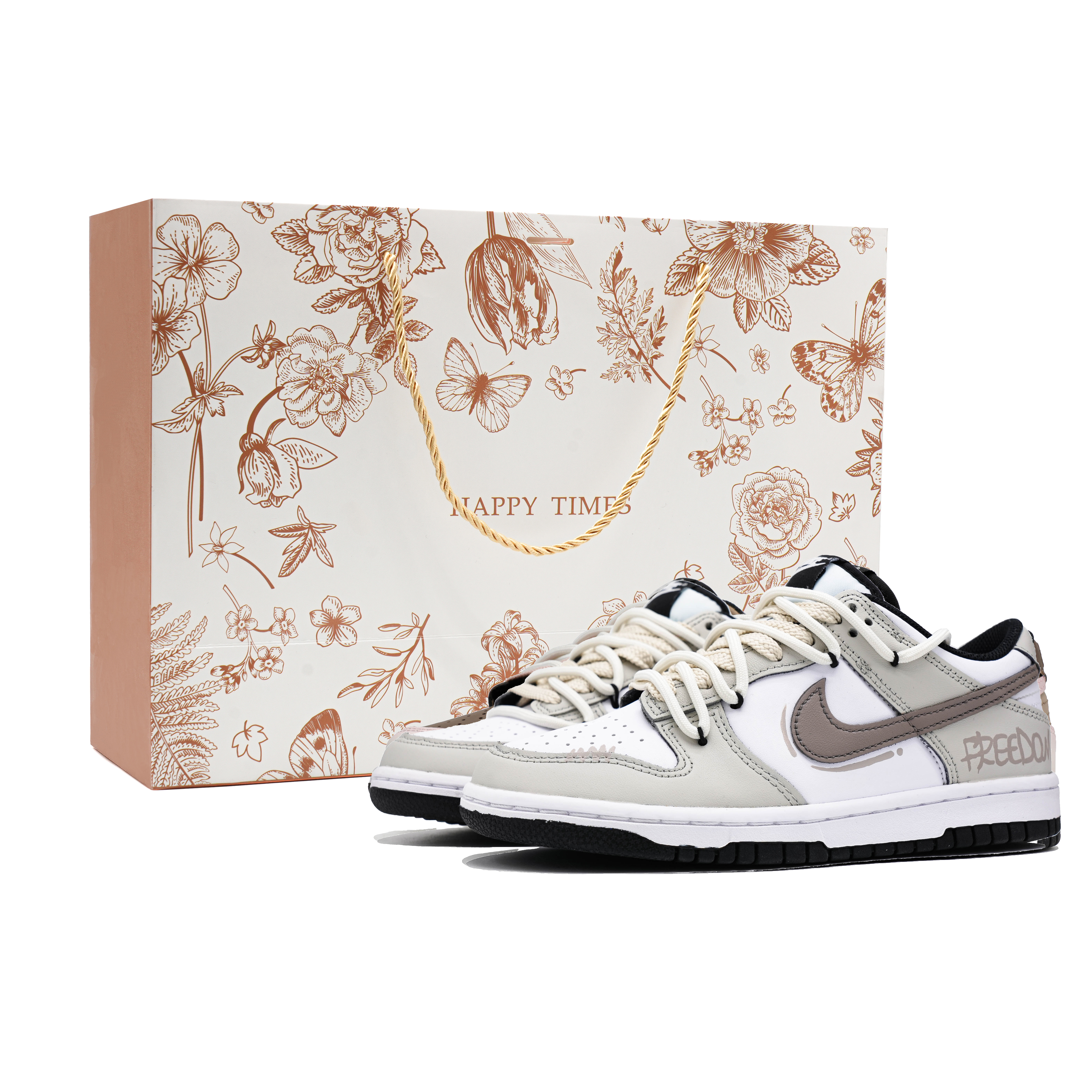 

Кроссовки Nike Dunk Liberalism, Unisex, серый/белый/коричневый