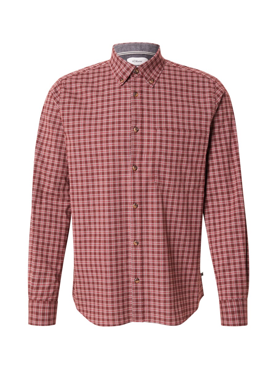

Рубашка на пуговицах классического кроя s.Oliver, бордовый/темно-красный
