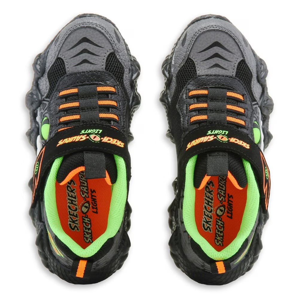 Светящиеся кроссовки Skech-O-Saurus для маленьких/больших детей Skechers, черный — фото 4