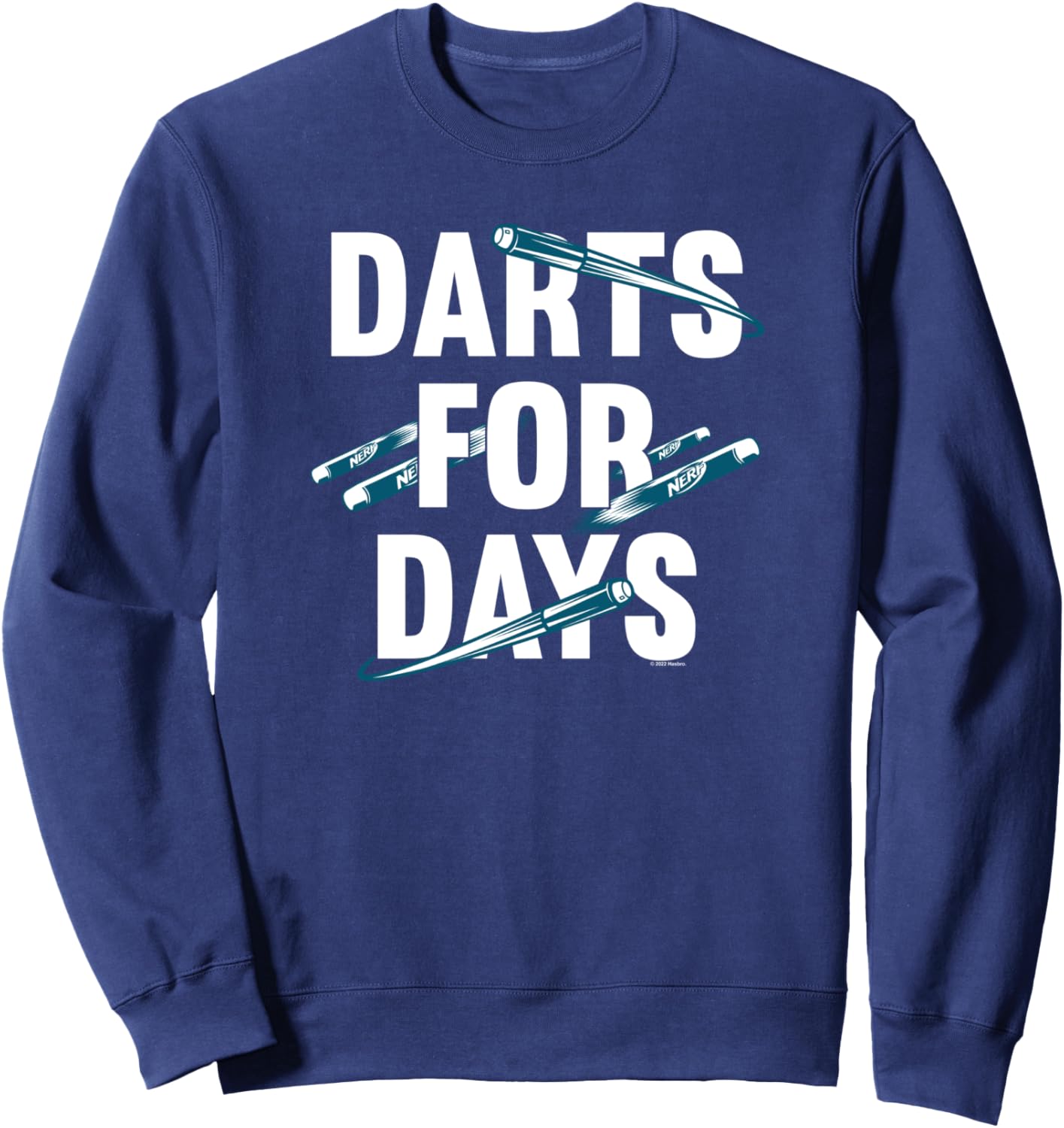

Толстовка с логотипом Nerf Darts For Days Flying All Over Text Logo, темно-синий