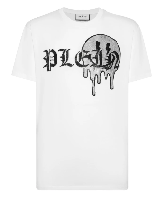 

Футболка с круглым вырезом и улыбкой Philipp Plein, белый