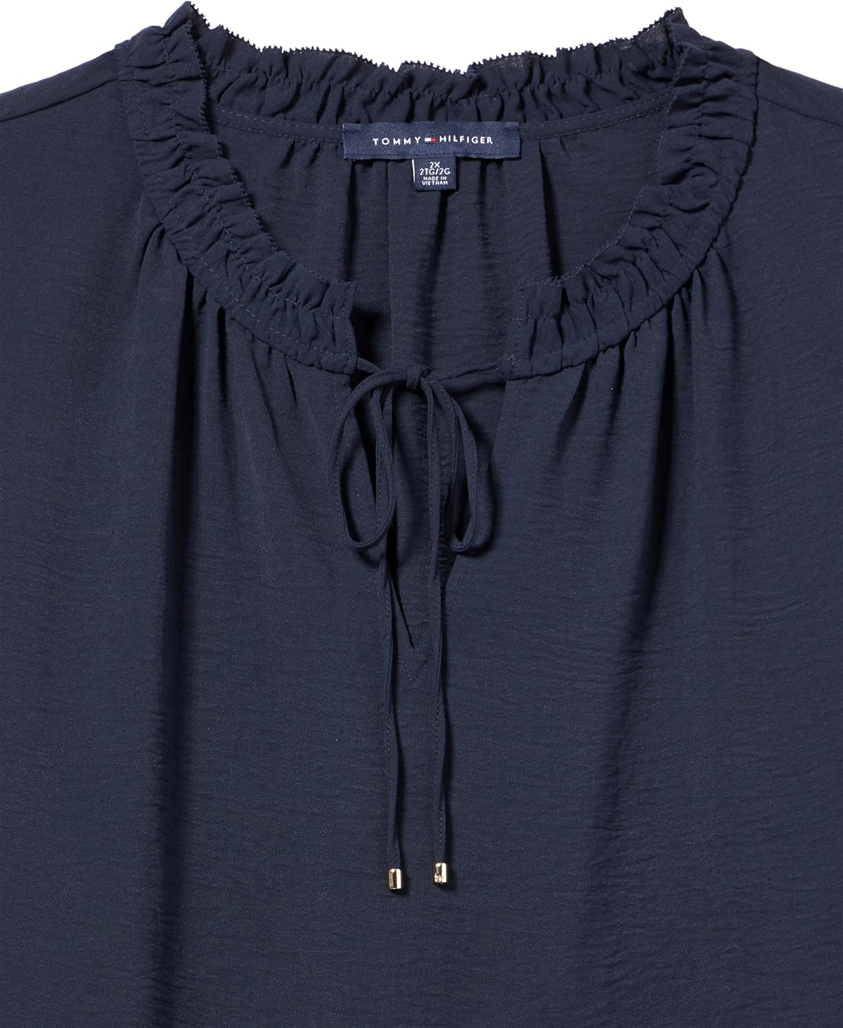 Женская спортивная блузка с длинным рукавом Tommy Hilfiger с завязкой, Sky Captain — фото 2
