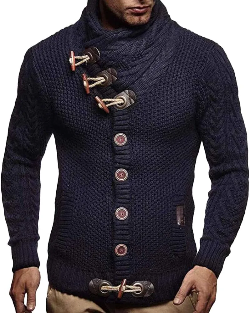 

Мужской свитер с высоким воротником и карманом RINZON