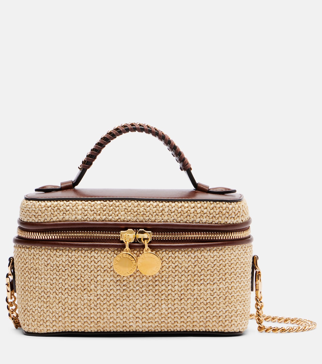 

Мини-сумка-тоут из рафии Falabella Stella McCartney, Natural