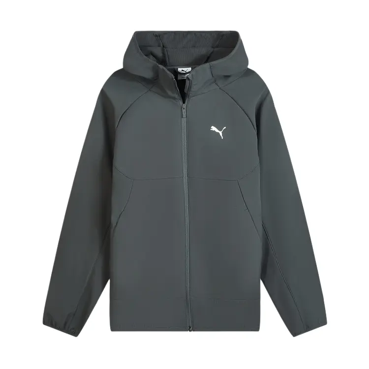 

PUMA Тканый жаккардовый флисовый жакет, Nightfall Gray-44