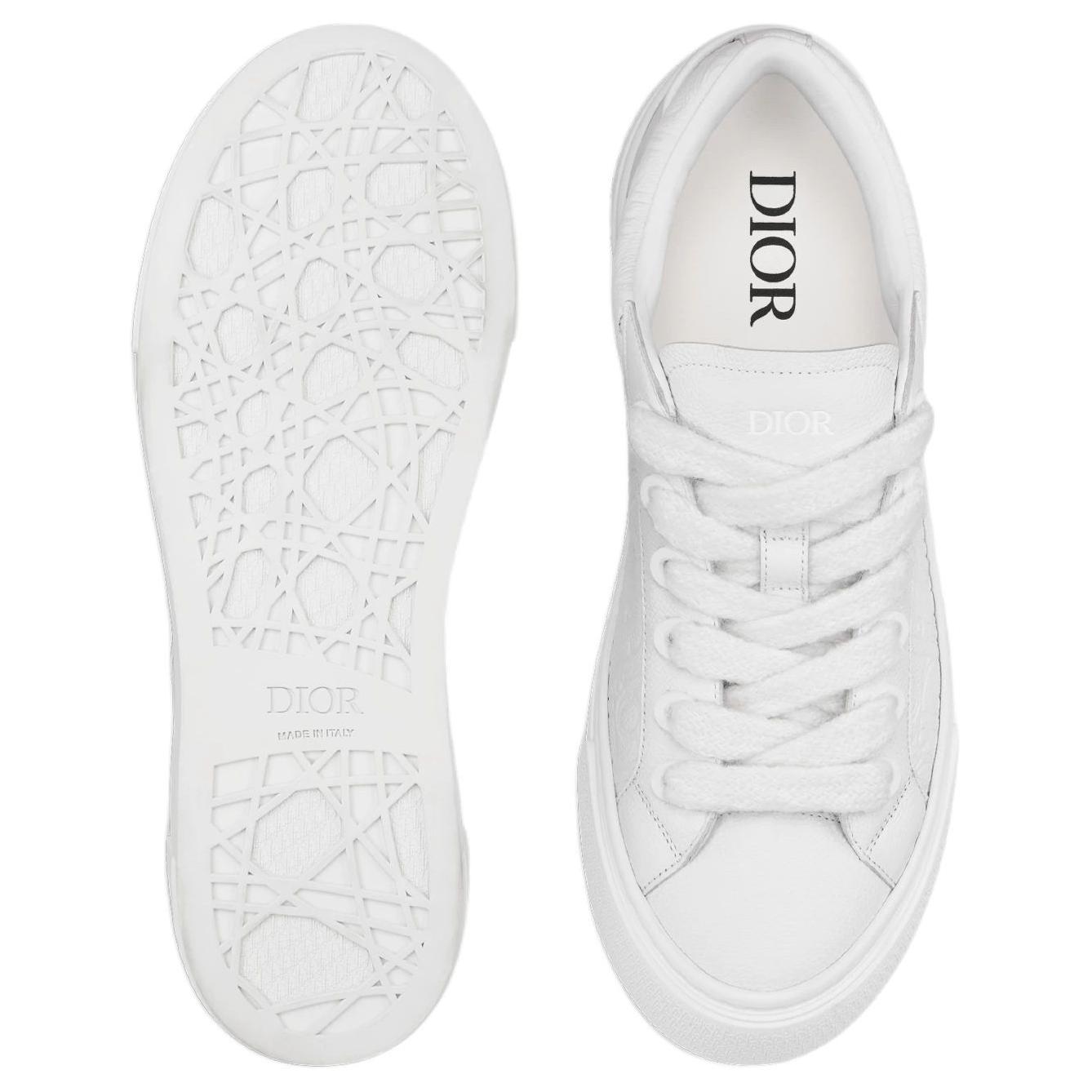 B33 Платформенные Кроссовки для Скейтборда Мужские Белые DIOR — фото 4