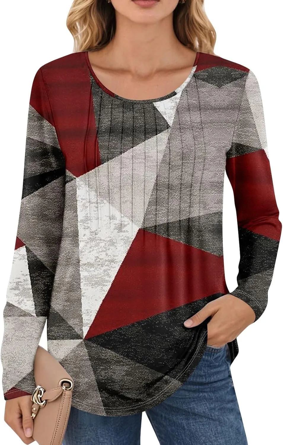 

FlekmanArt футболка с длинным рукавом для женщин Casual Crewneck