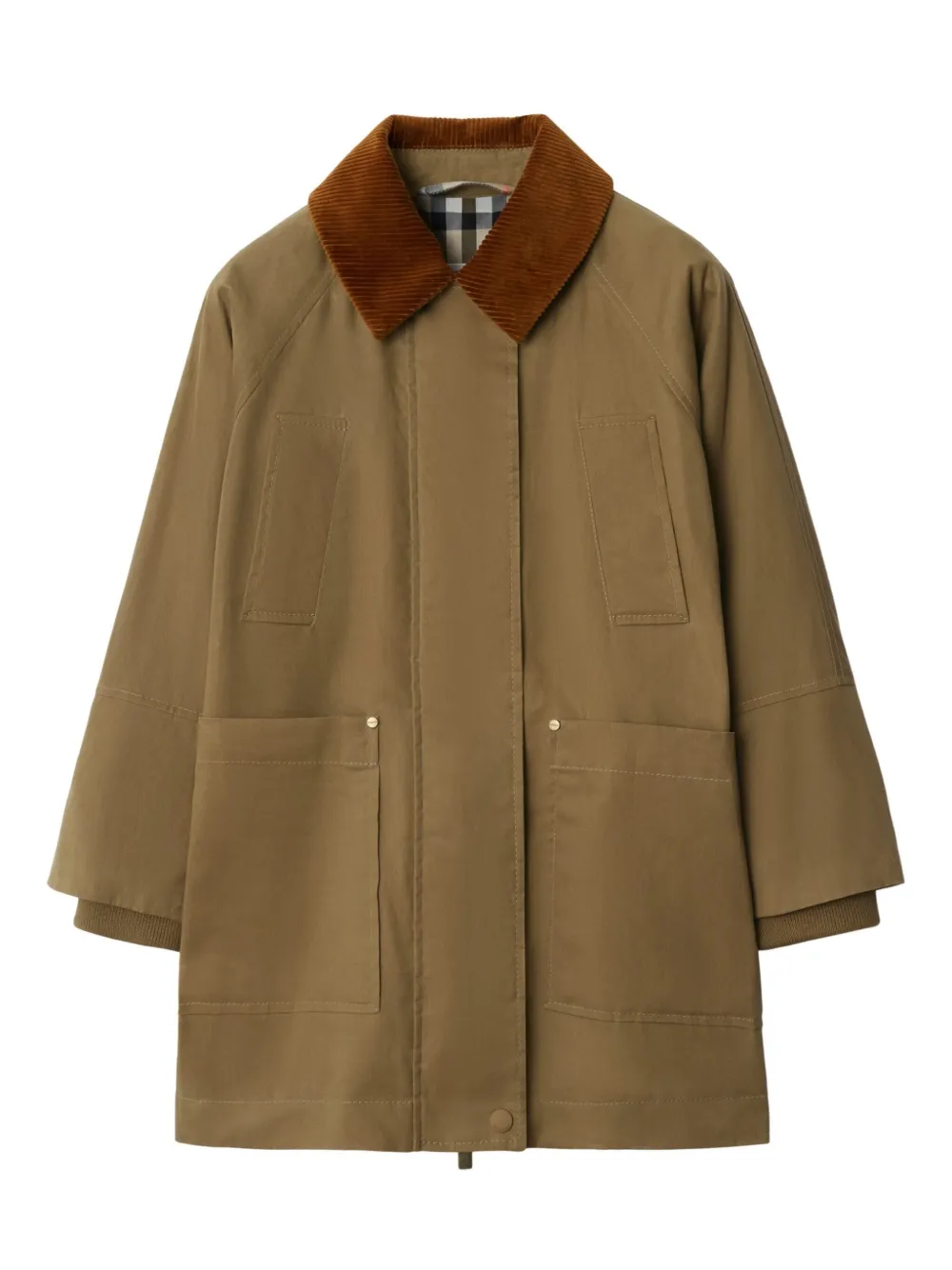 

Вощеная куртка BURBERRY KIDS, коричневый
