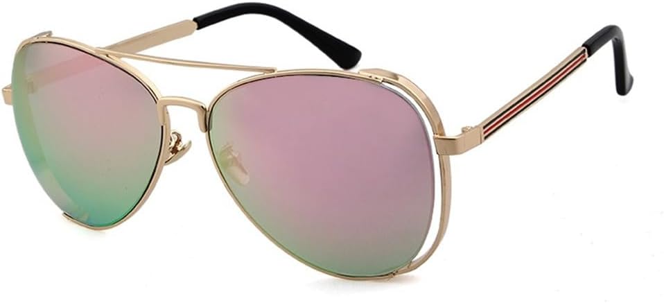 

Большие солнцезащитные очки в стиле панк с металлическими дужками, зеркальными линзами и градиентным переходом цвета, для девушек, для активного отдыха на природе HDUBFY, Pink