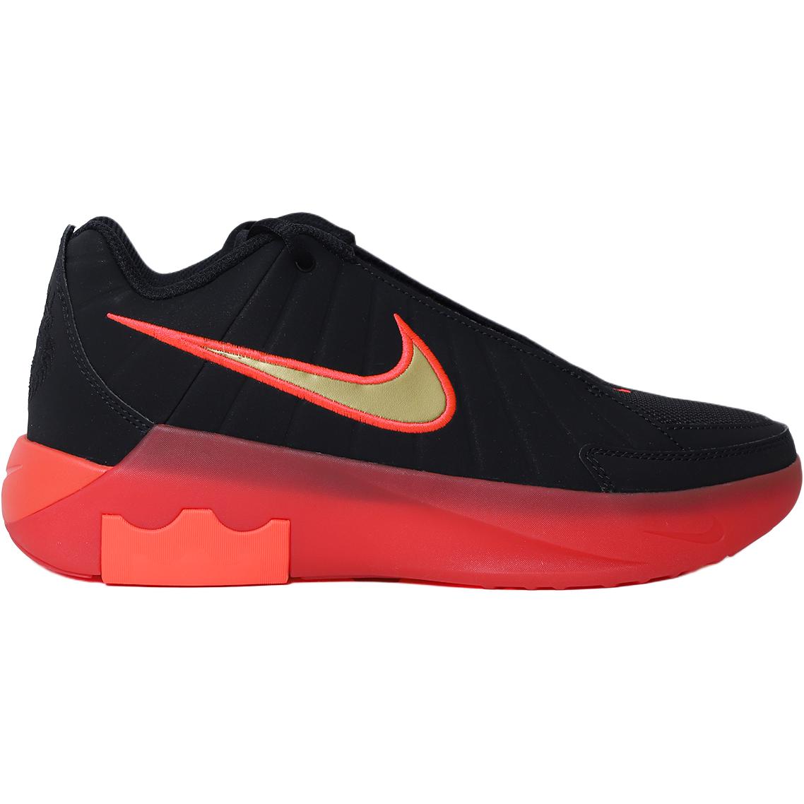 Nike Детские баскетбольные кроссовки LEBRON WITNESS IX с низкой посадкой, дышащие, с поддержкой стопы, черные с красными вставками, унисекс — фото 3