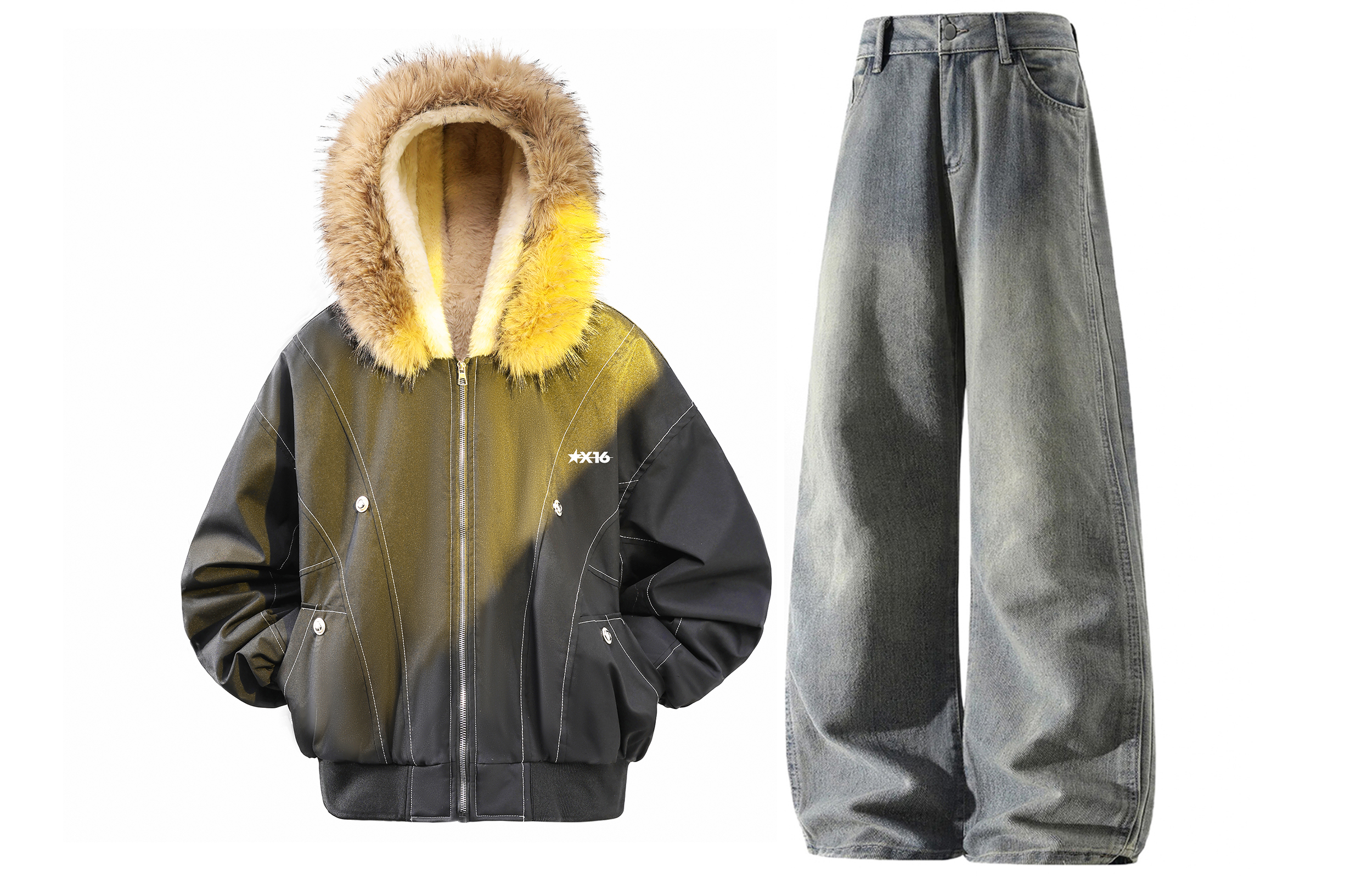 

Толстовка Casual Sportswear утепленная с флисовой подкладкой X1617, серый mountain hawk puffer jacket+желтый mud pants