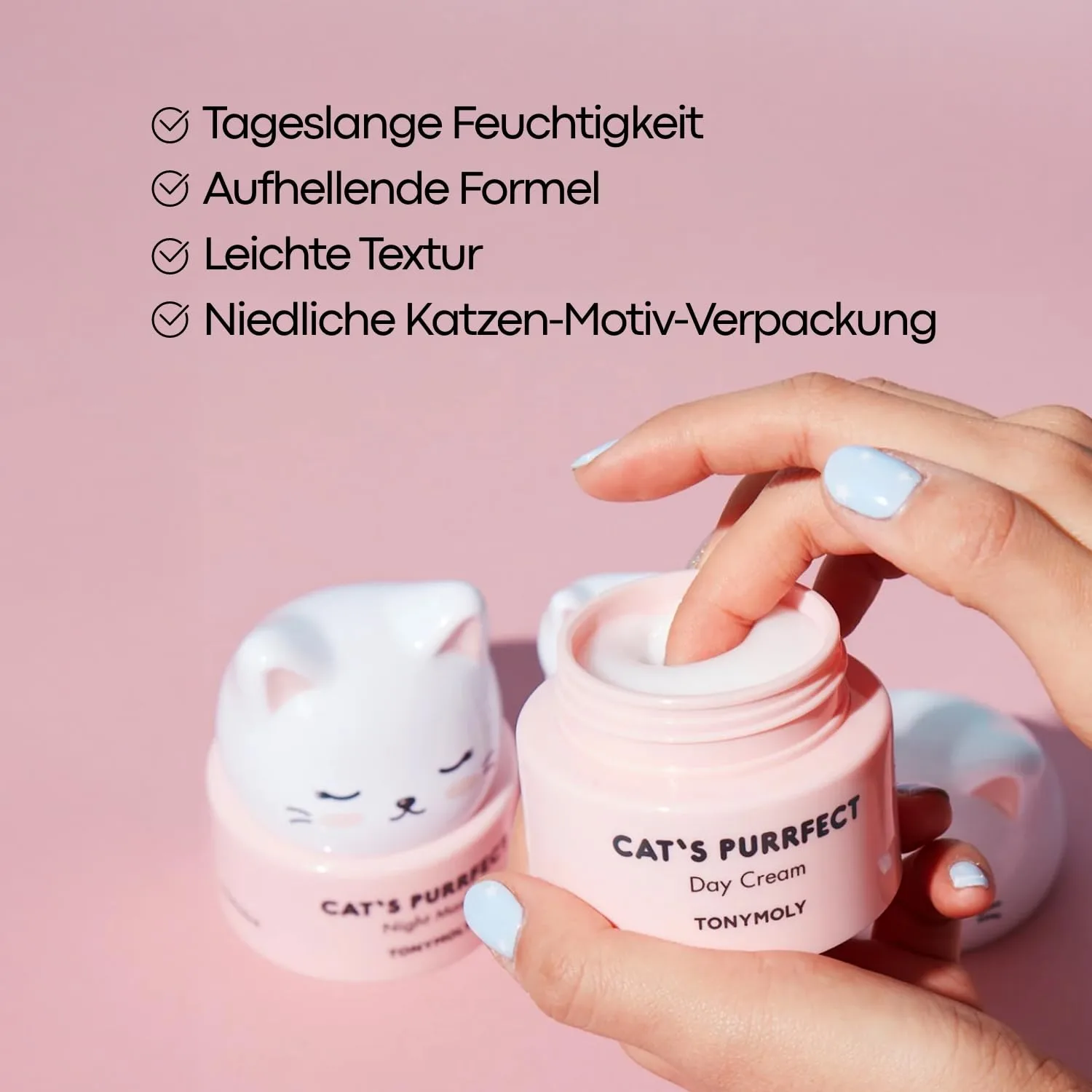 Крем для лица TONYMOLY — Дневной Cat's Purrfect, легкий, увлажняющий, успокаивающий , смягчает и увлажняет кожу, 50 г — фото 2