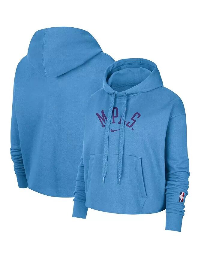 

Женская толстовка с капюшоном Powder Blue Los Angeles Lakers 2021/22 City Edition Essential Logo Nike