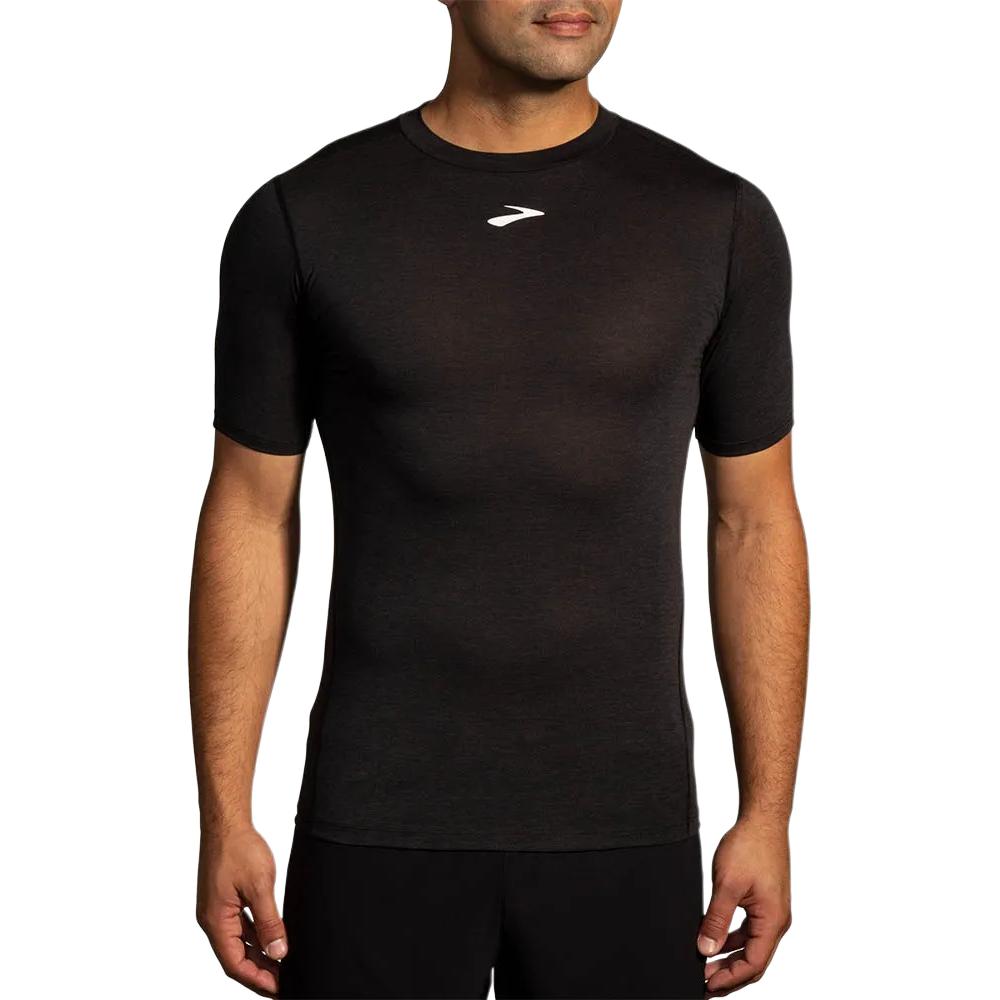 

Brooks Мужские черные футболки с круглым вырезом, Черный, Brooks Мужские черные футболки с круглым вырезом