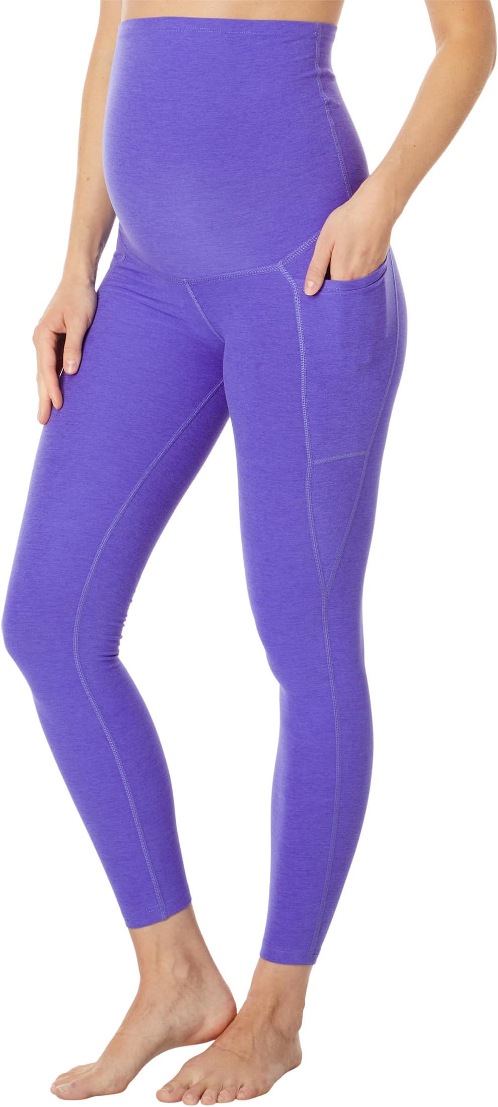 

Брюки Beyond Yoga Spacedye Love The Bump Maternity Pocket Midi Legging, цвет Ultra Violet Heather