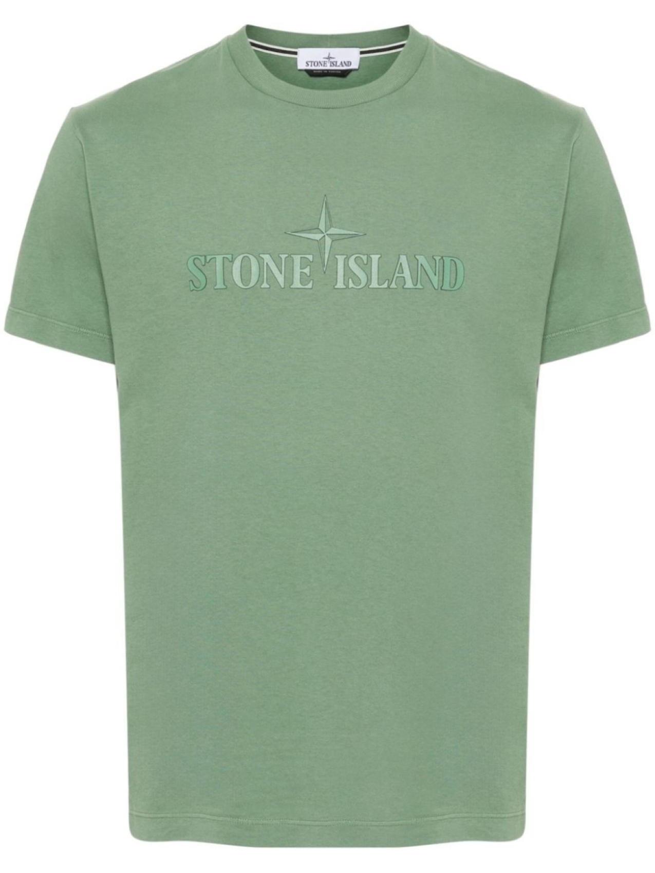 

Stone Island футболка из хлопка с тиснением логотипа, зеленый