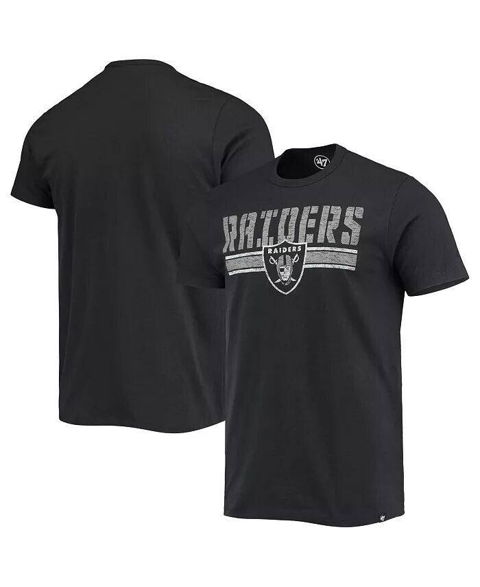 

Мужская черная футболка в полоску с командой Las Vegas Raiders '47 Brand