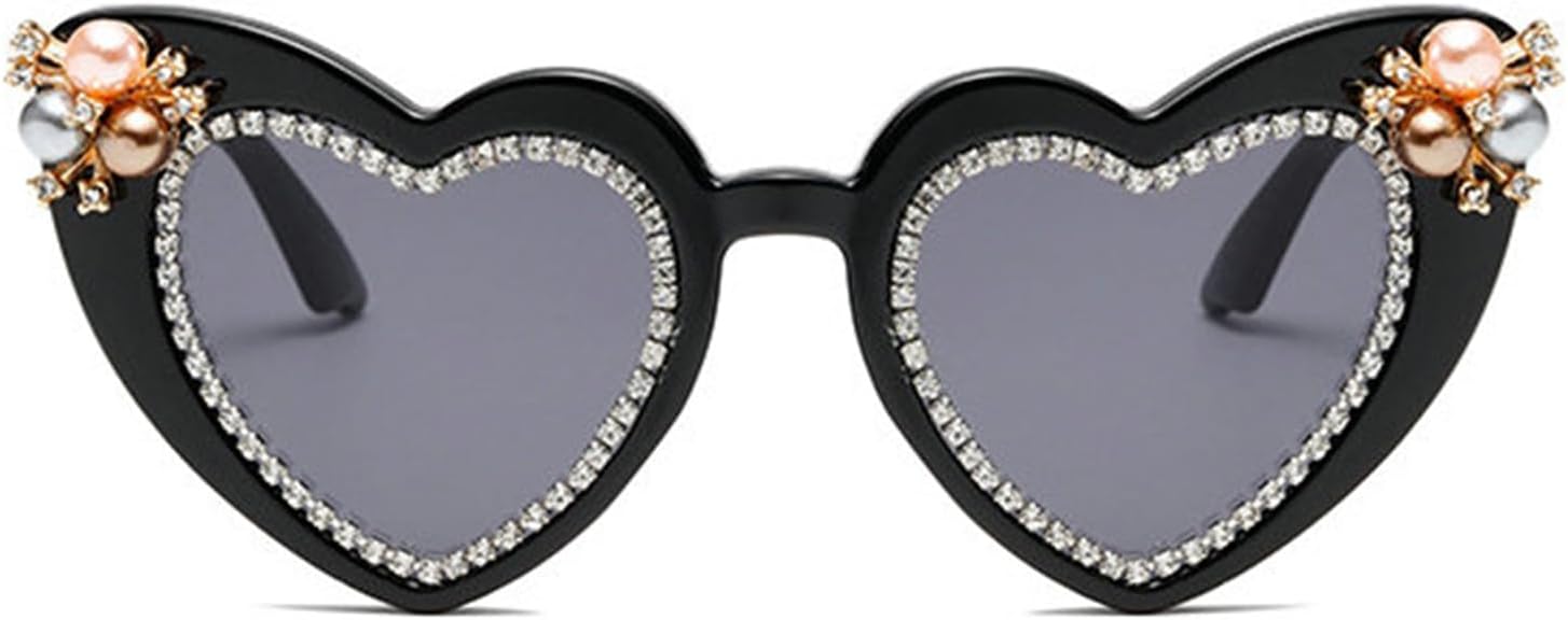 

Солнцезащитные очки Willochra в форме сердца со стразами для женщин. Солнцезащитные очки в форме сердца со стразами. Солнцезащитные очки, украшенные драгоценными камнями. Очки в форме сердца, Black