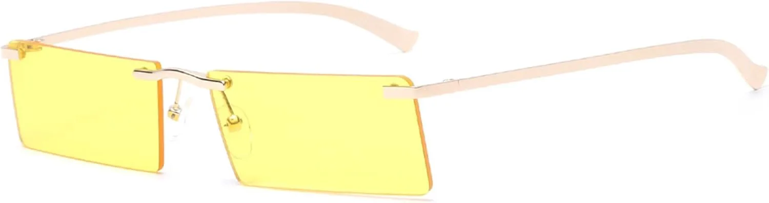 

Мужские солнцезащитные очки в маленькой квадратной оправе для вождения, отдыха на открытом воздухе и пляжа, женские солнцезащитные очки для отпуска Generic, Yellow