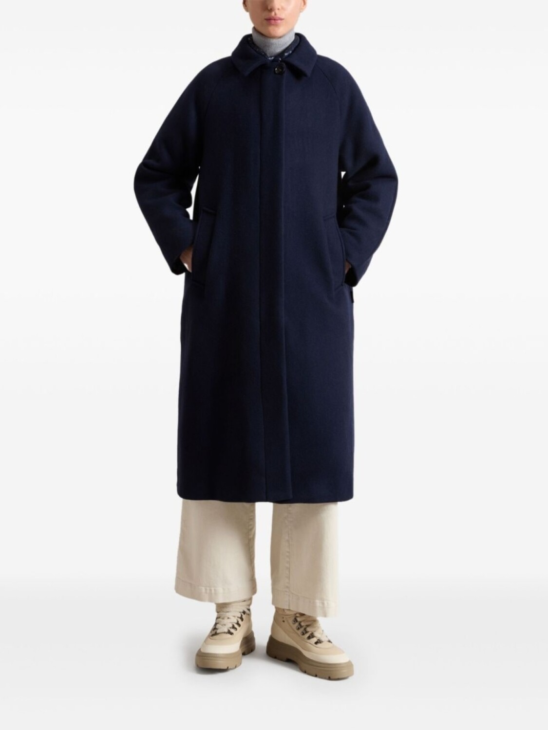 

Woolrich пальто из мельтона, синий