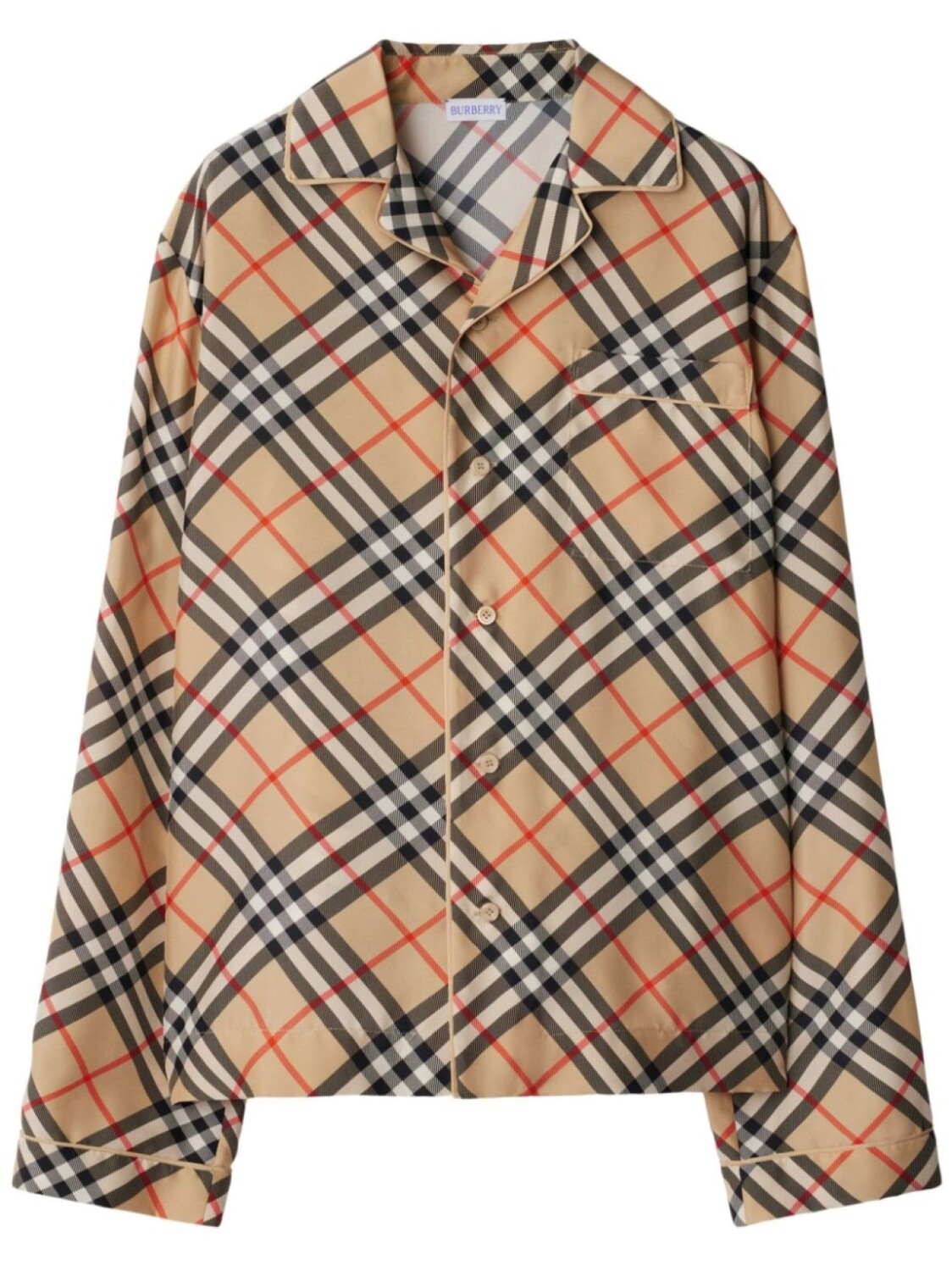 

Burberry пижамный топ в клетку Vintage Check, нейтральный цвет