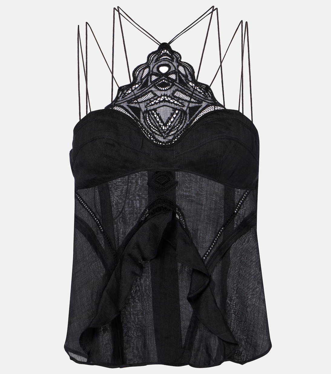

Ками Leana с английской вышивкой из рами Isabel Marant, черный