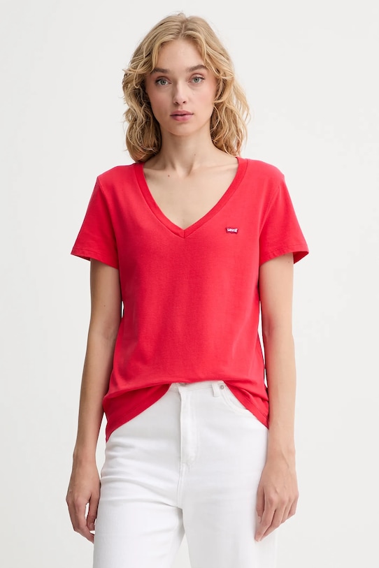 

Хлопковая футболка Levi'S, красный