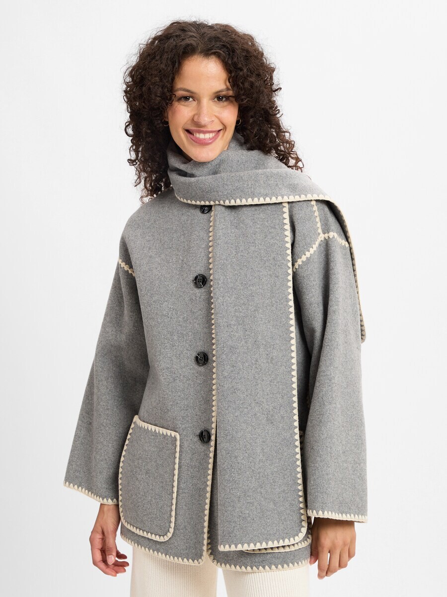 

Шерстяное пальто Marie Lund Winter Coat, светло-серый