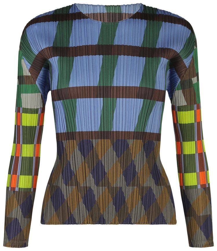 

Футболка Pleats Please Issey Miyake Harmony, синяя, Синий, Футболка Pleats Please Issey Miyake Harmony, синяя