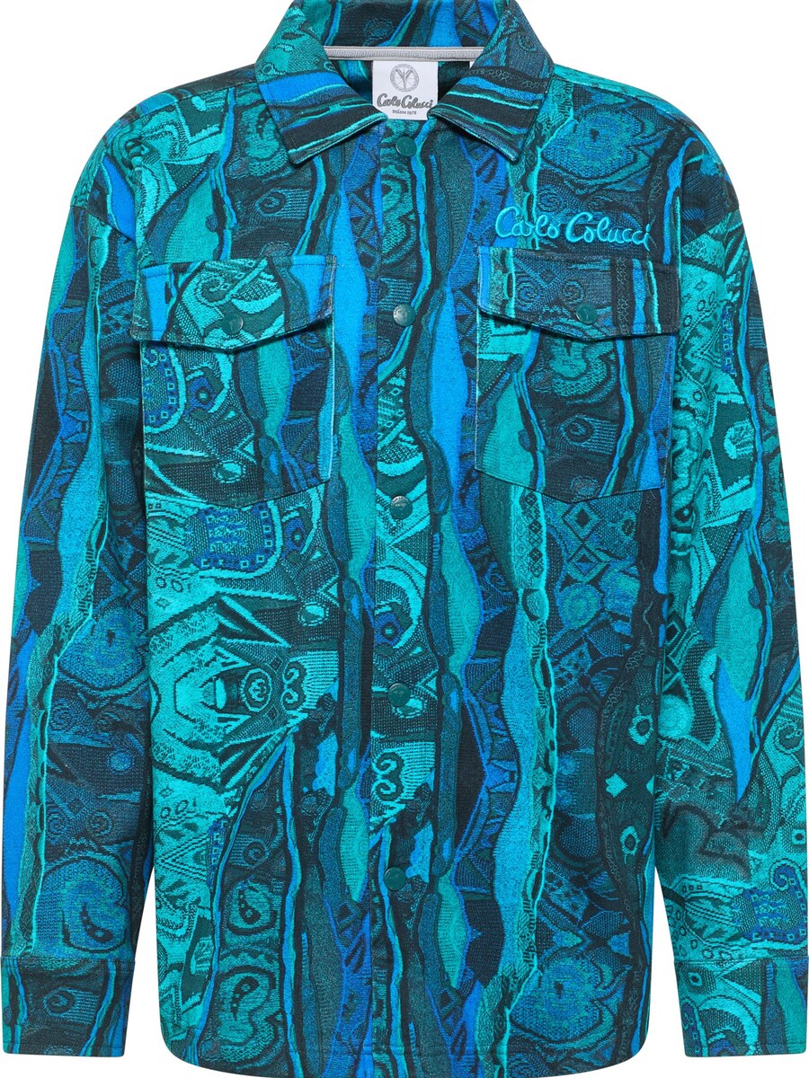 

Рубашка на пуговицах классического кроя Carlo Colucci Esposti, Green