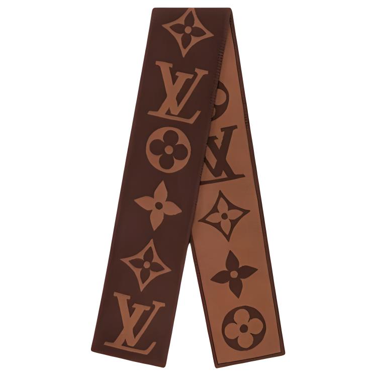 

LOUIS VUITTON Кашемировый вязаный шарф унисекс, Brown