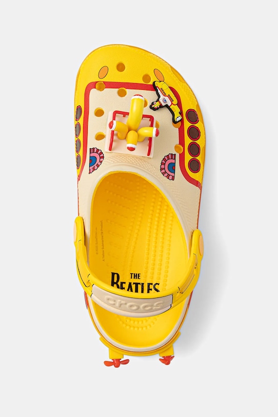 Классические шлепанцы Beatles желтые с закрытым носком Crocs, желтый — фото 4