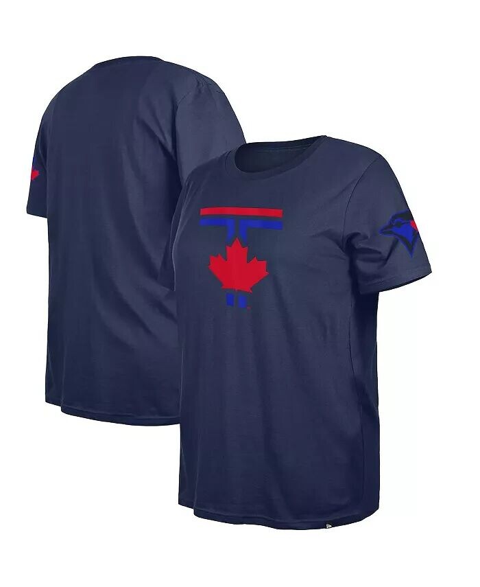 

Женская синяя футболка Toronto Blue Jays 2024 City Connect размера плюс New Era