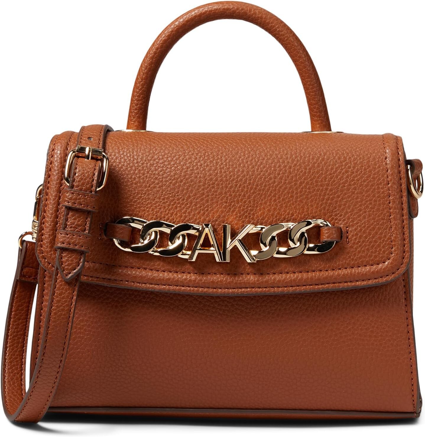 

Сумка Anne Klein Top-Handle Satchel w/ Chunky AK Chain, цвет Saddle