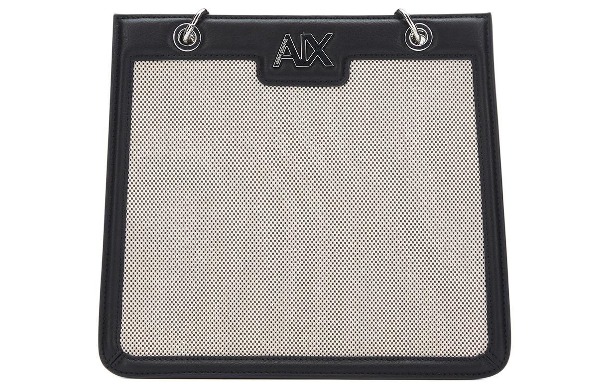 

ARMANI EXCHANGE Женская сумка AE PU бежевая и черная, Beige & Black