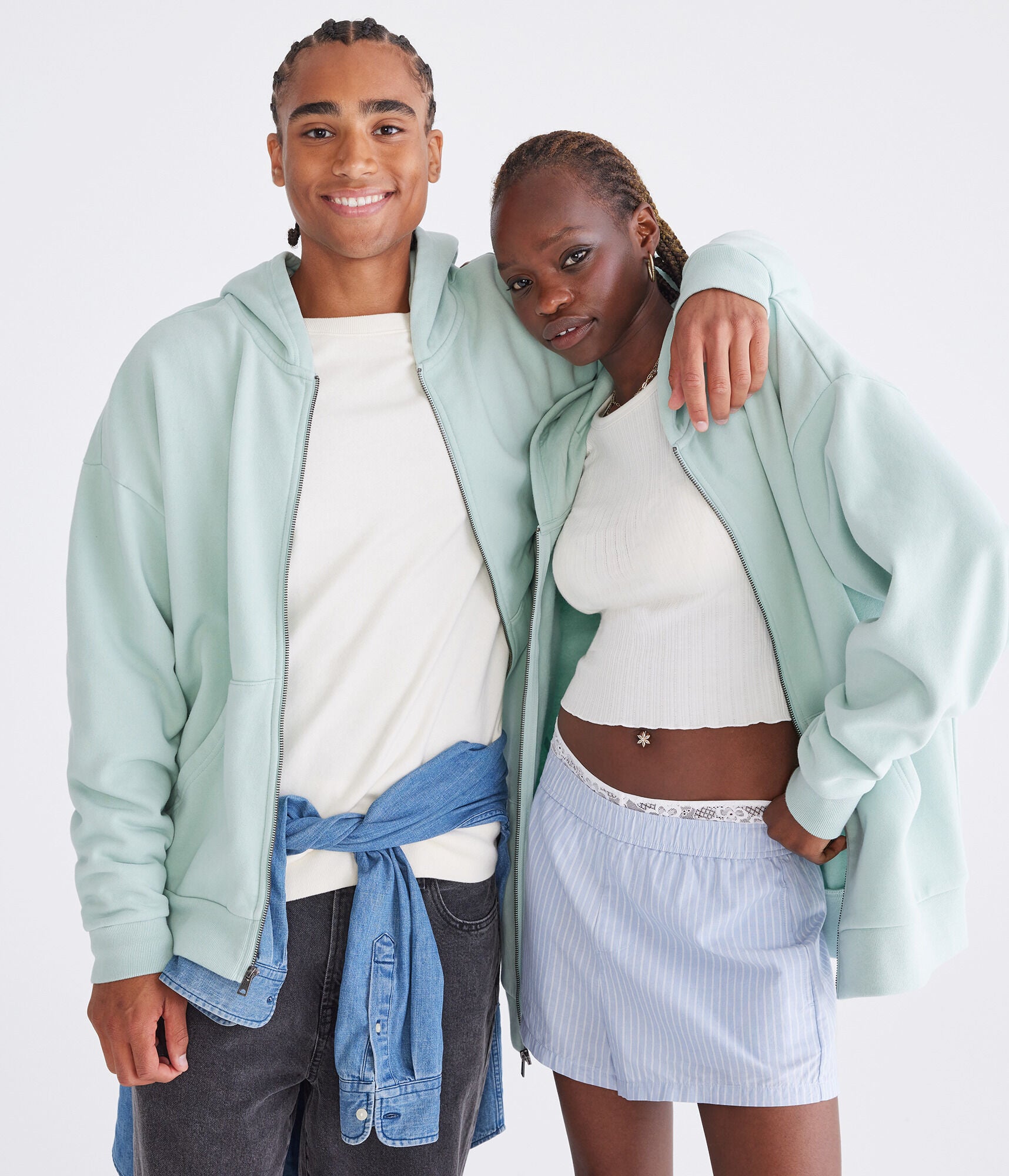 

Толстовка Aeropostale Cloud Soft с капюшоном и молнией, светло-голубой