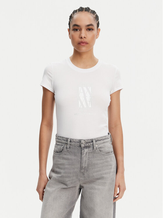 

Облегающая футболка XW000511 AF11929 U0002 Armani Exchange, белый