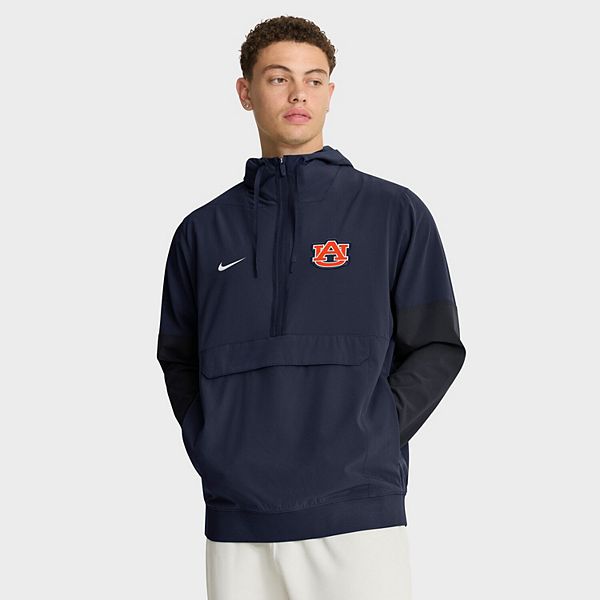 

Мужская куртка-анорак с капюшоном и молнией до половины navy auburn tigers Nike