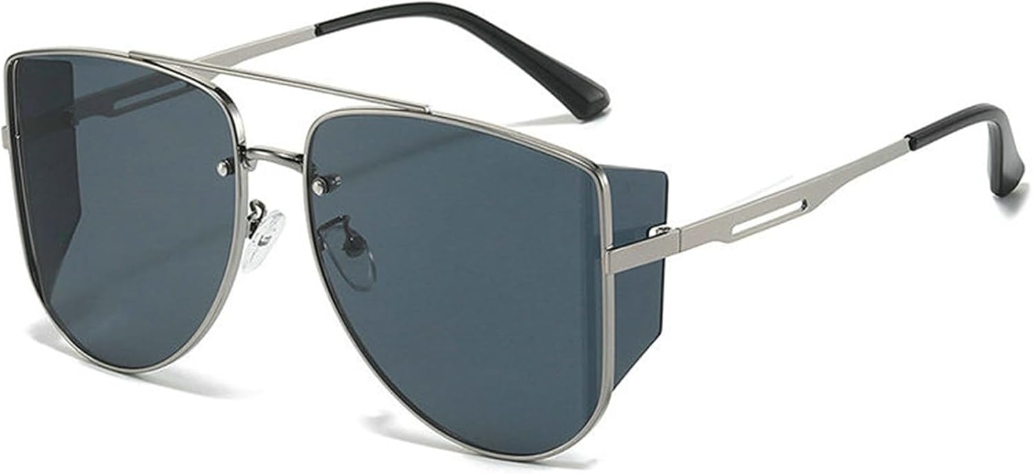 

Солнцезащитные очки Willochra увеличенного размера в стиле «пилот» квадратной формы для женщин и мужчин, винтажные солнцезащитные очки-щитки 70-х годов, женские очки с двойной перемычкой, C2